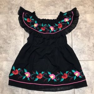 Boohoo Embroidered Bardot Beach Dress